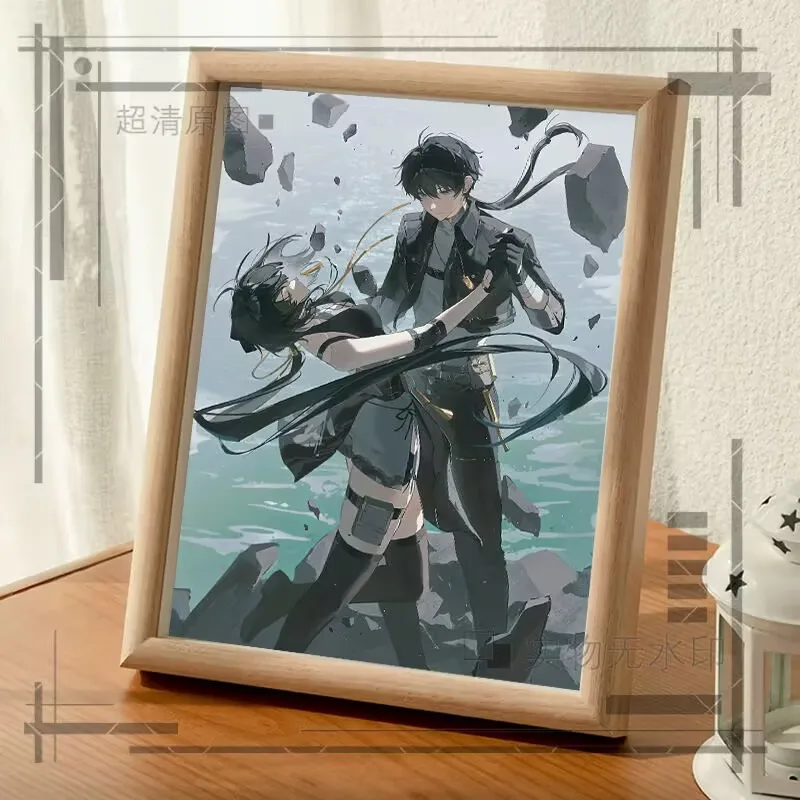 "Mingchao, Drifter" 2D 애니메이션 주변기기 크리에이티브 룸 책상 장식품, 사진 프레임, 선물 홈 인테리어 선물 Wuthering Waves