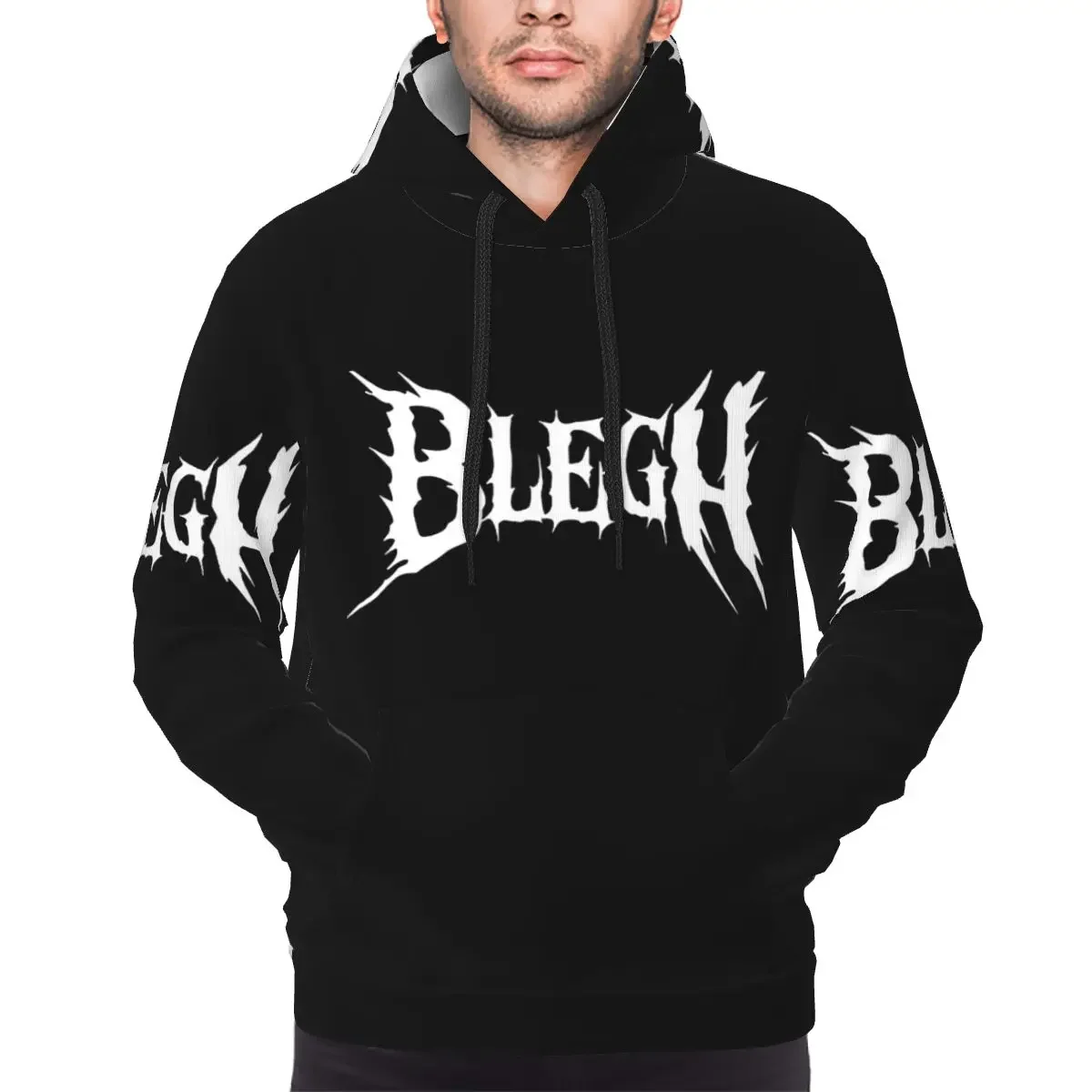 Blegh Heavy Metal Metalcore Deathcore Hoodie Hip Hop Pullover Autumn Winter Men's Women's Sweatshirt Long Sleeve Tops