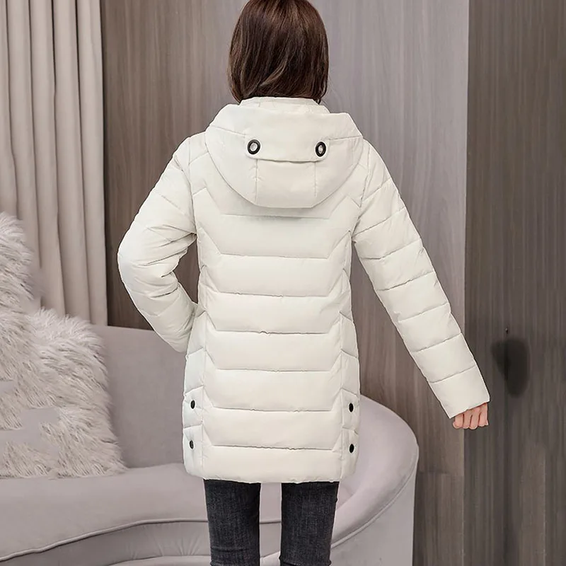 New Winter detachable Hooded Parkas Overcoat Women Korean Loose Down Cotton Jacket Female Casual Thick Warm Cotton Clothes Coat