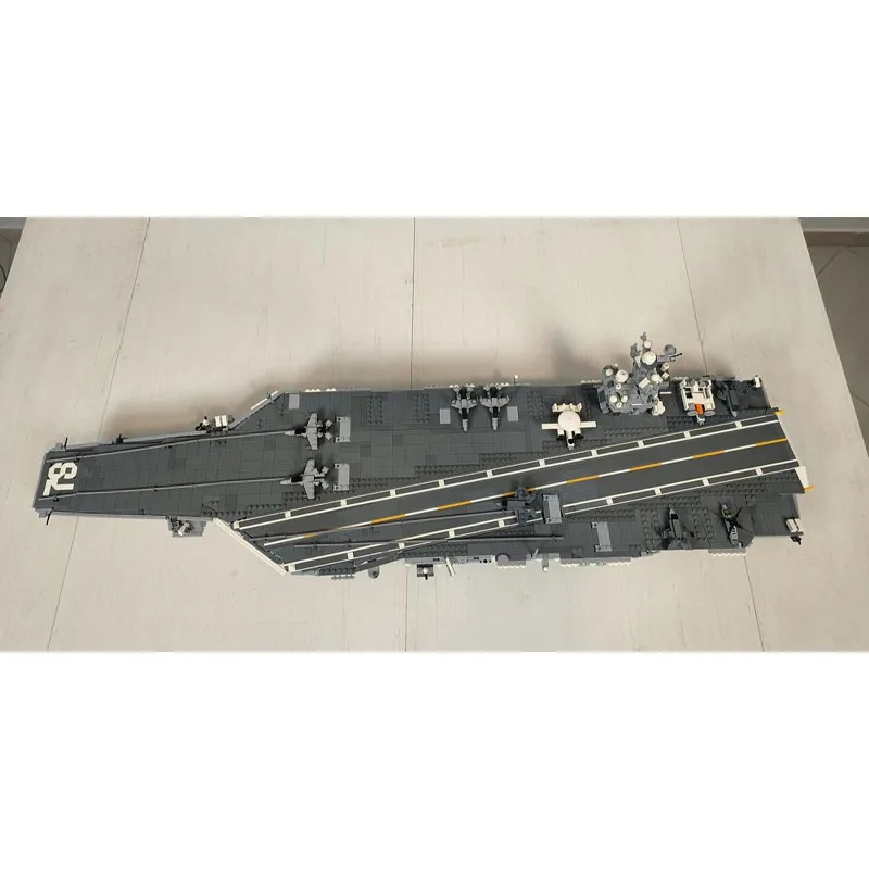 

MOC-192566 Морской авианосчик - масштаб 1:300, модель строительных блоков 5971 деталей MOC, креативные строительные блоки для мальчиков и детей на день рождения, игрушка