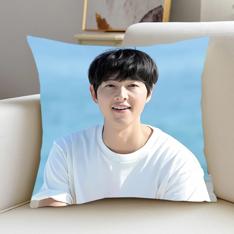 Pillow Cover Song Joong Ki kpop room bedroomo office coffee shop car Dakimakura Throw Pillows iving room Pillowcase Home Decor