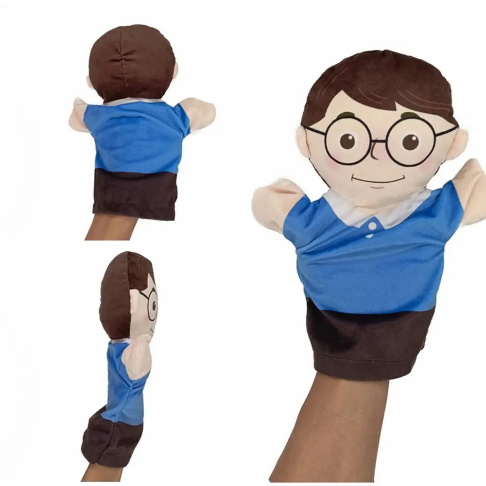 Cognição pai-filho crianças fantoche de mão avós pelúcia crianças luvas de pelúcia filho pais boneca brinquedos da criança