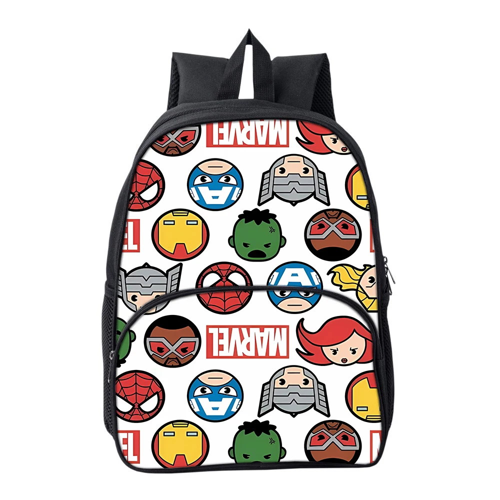 Marvel Heroes Spiderman Student School Bag Supplies Avengers Movie Anime Cartoon Print Kids Backpack Trendy Travel Knapsack Gift