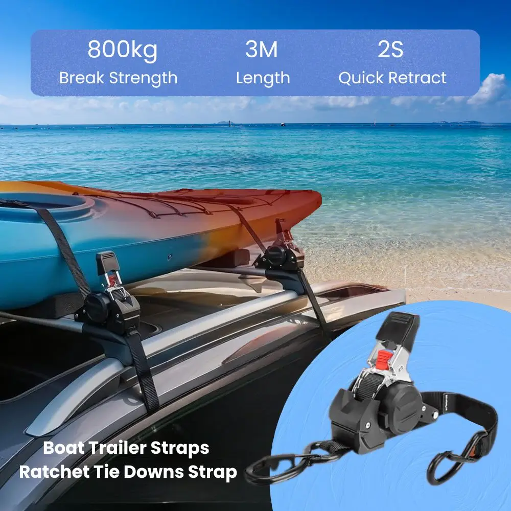 

Выдвижные ремни с храповым механизмом, сверхмощные, 800 кг, ремень с храповым механизмом для мотоцикла, грузового прицепа, лодки, ремни для прицепа для лодок