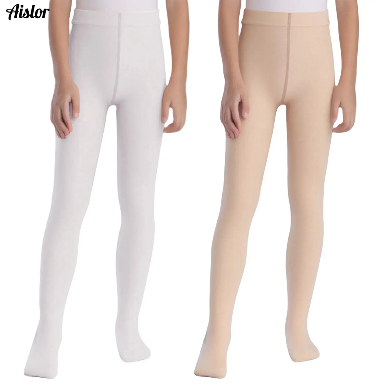 

2Pcs Kids Girls Ballet Tights High Stretchy Pantyhose Stockings Moisture-Wicking Footed Leggings for Dance Gymnastics Practice