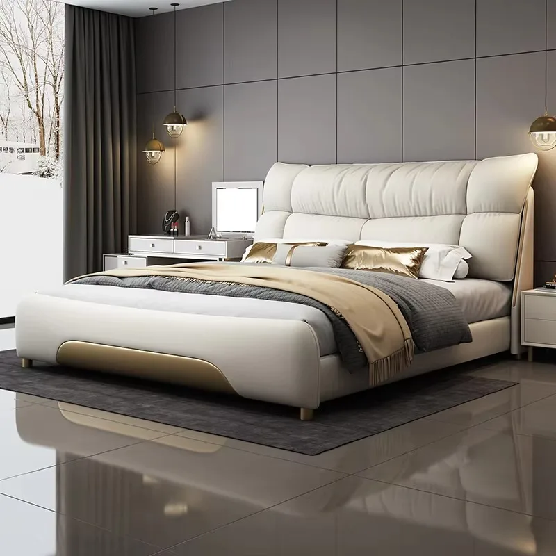 

Cheap Frame Double Bed Wooden Modern Elegant Storage Luxury House Bed Bases Full Size Queen Camas De Dormitorio Furniture Home