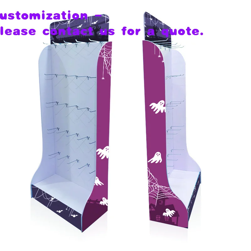 

custom.Supermarket Portable PVC Form Board Display Shelf Foldable and Removable Mobile Phone Accessories Hook Display Rack