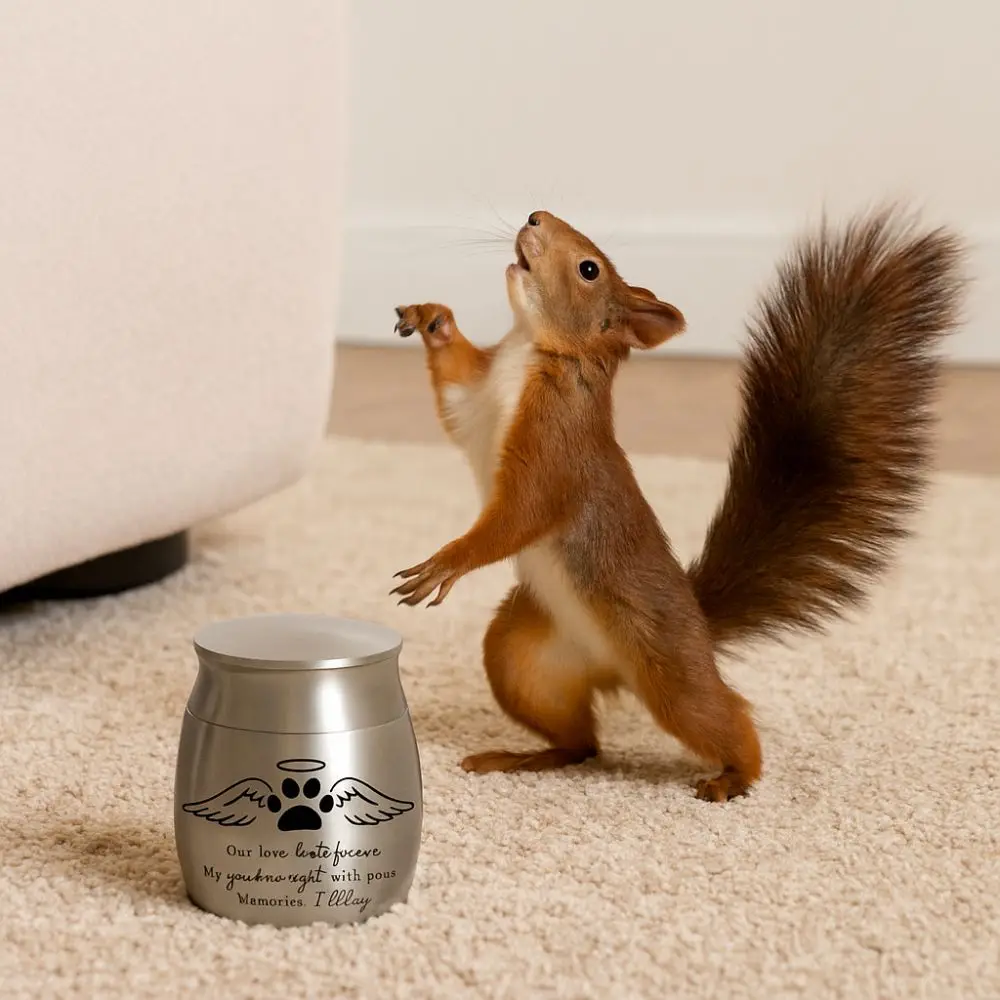 

Keepsake Waterproof Mini Pet Ashes Box Dustproof with Lid Pet Paw Print Urn Portable Pet Ashes Holder Pet Cemetery