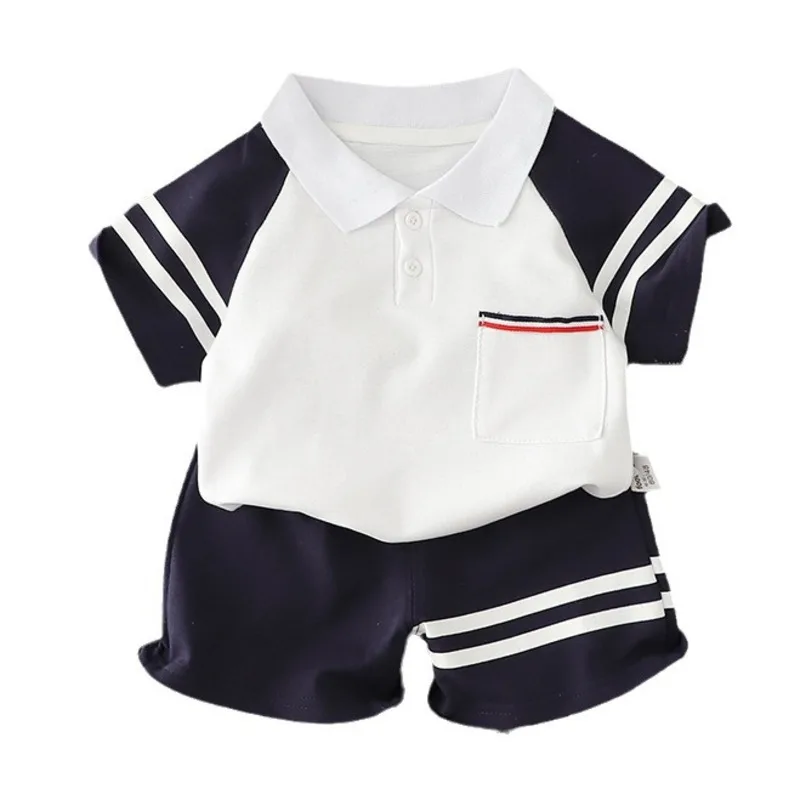 

New Summer Baby Clothes Suit Children Boys T-Shirt Shorts 2Pcs/Sets Toddler Girls Clothing Infant Casual Costume Kids Tracksuits
