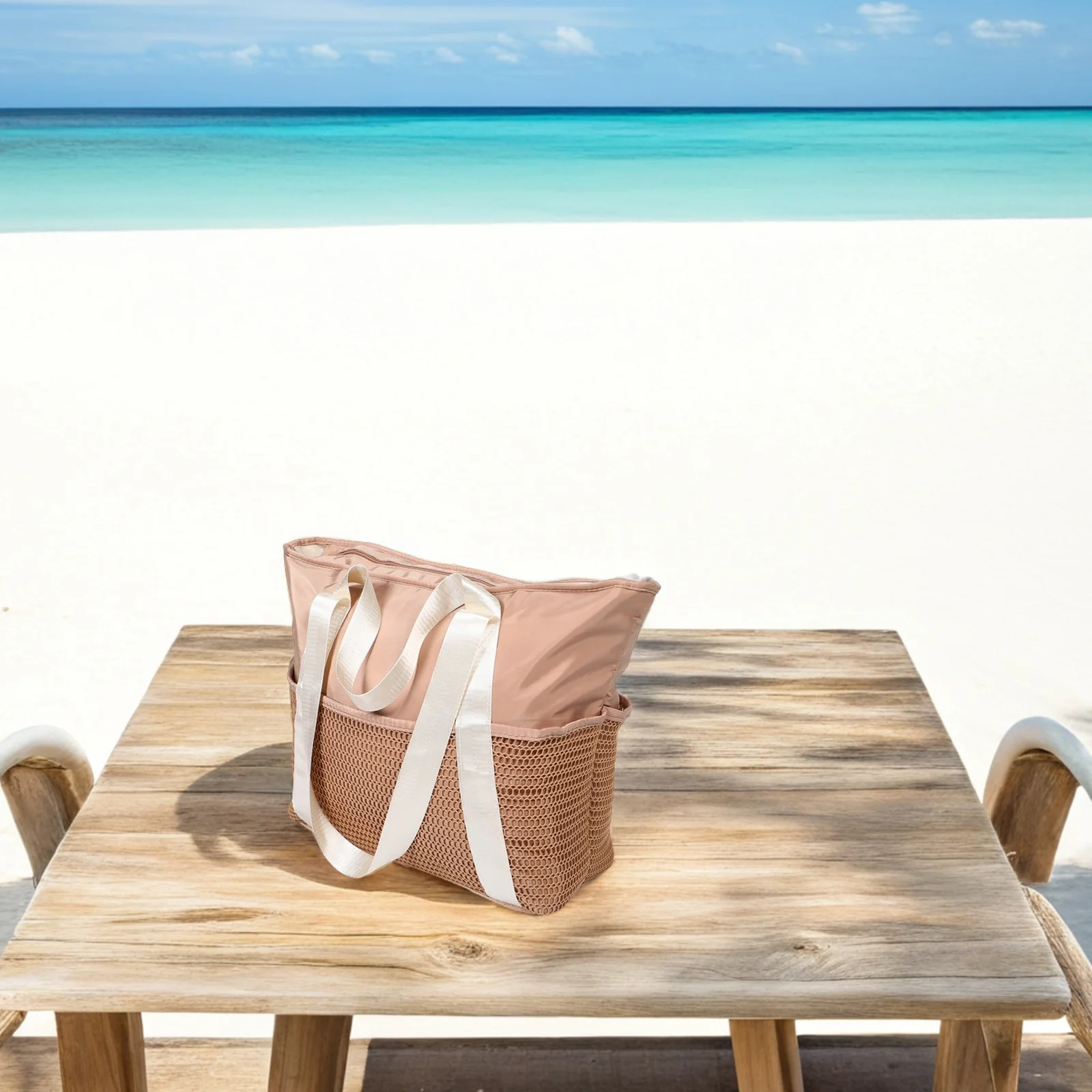 

Waterproof Sandproof Beach Tote Bag Large Capacity Travel Swim Pool Gym Vacation Outdoor Activities Waterproof Gym Bag