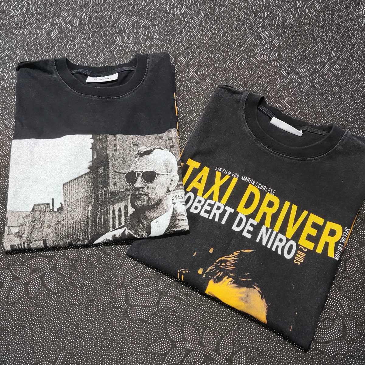 Yao888 Taxi Driver Movie Graphics Print Washed Old Streewear Short Sleeve Loose Vintage Casual Men Clothing T Shirt For Men