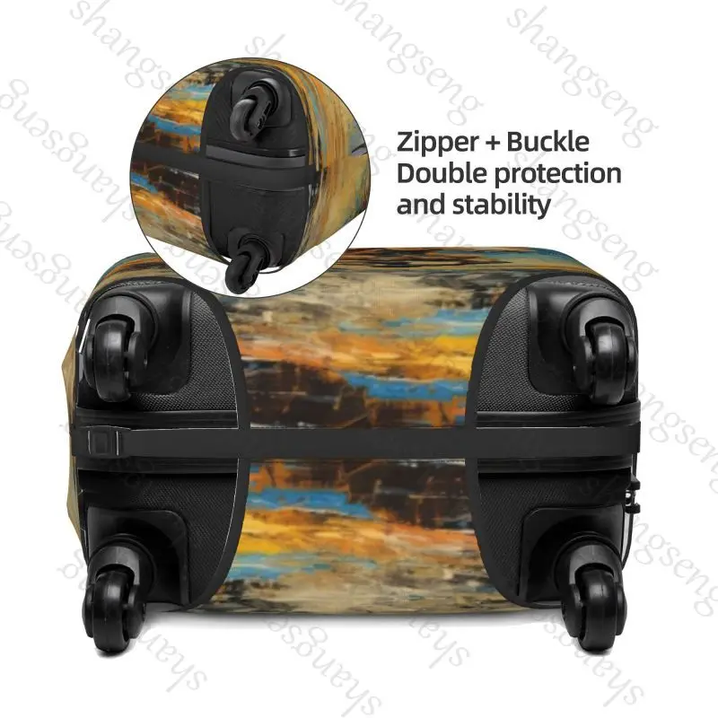 Watercolor Horse animal Travel suitcase protective case, suitcase cover, elastic protection, washable Luggage cover, 18-32 in