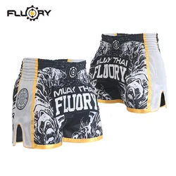 FLUORY Muay Thai Shorts Free  Combat Mixed Martial Arts Boxing Training Match Pants
