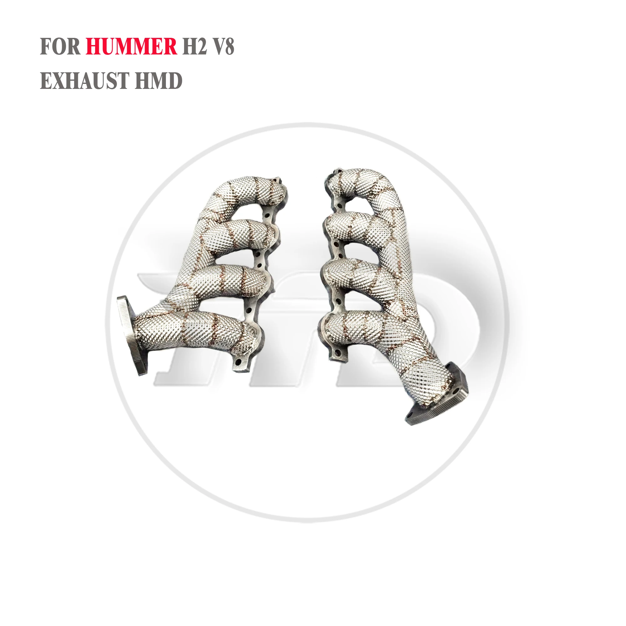 HMD Stainless Steel Exhaust System Performance Catback for Hummer H2 V8  Muffler With Valve Catless Headers