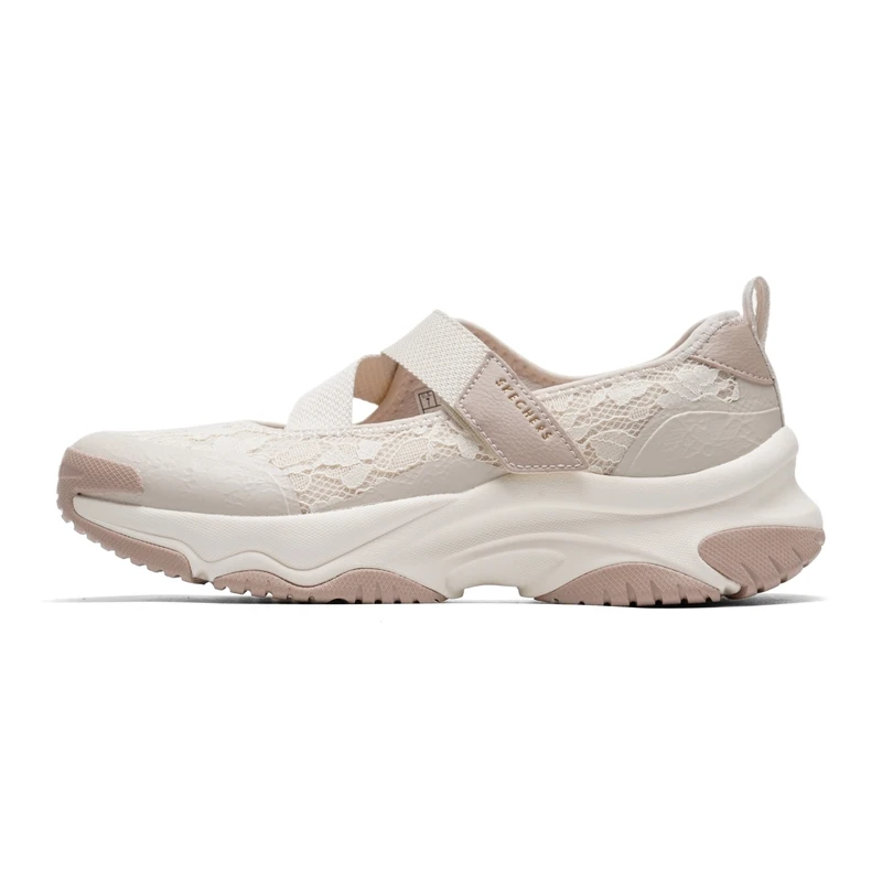 Женские спортивные повседневные туфли Skechers без шнуровки, дышащие, на толстой подошве, с низким вырезом, 177604-Nat