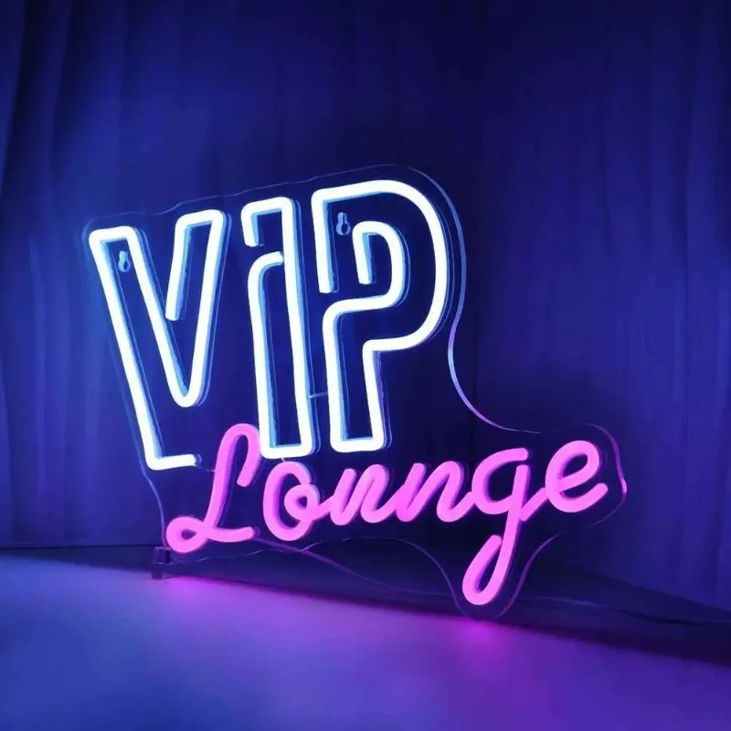 

Неоновая вывеска VIP Lounge, светодиодный настенный светильник с регулируемой яркостью, питание от USB, декор для бара, клуба, игровой комнаты, идеальный подарок для украшения VIP-зон.
