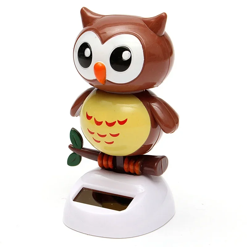 Solar Powered Owl Dancing Flip Flap Swinging Shook His Head For Car Decoration Lovely Dancing Owl Solar Powered Energy Toys