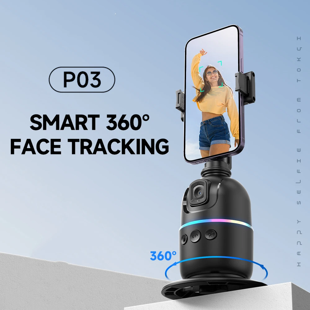 

P03 Smart 360 Face Tracking Rotation Gimbal Stabilizer Selfie Stick Monopod gimbal PTZ For iPhone Xiaomi Samsung Smartphones