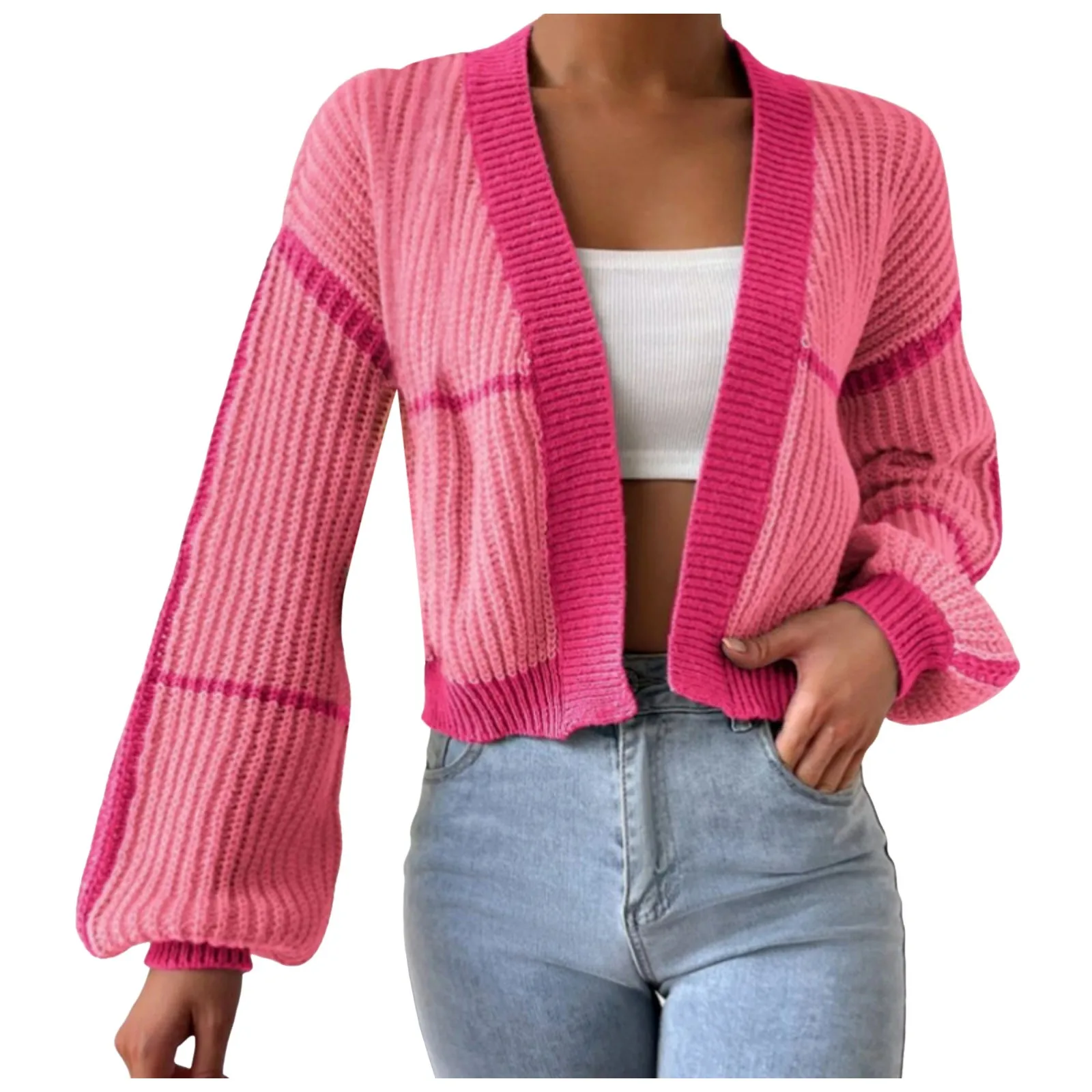 Versione coreana del cappotto Cardigan lavorato a maglia semplice senza bottoni da donna maglieria di tendenza moda autunno e inverno nuova maglieria tinta unita