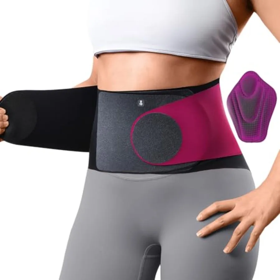 

0.5 Utra Thin Back Brace for Woen en eae Yoga Fabric for A Day Cofort Wear under Cothe Enhanced ubar Pad for ower Back Pain Rei