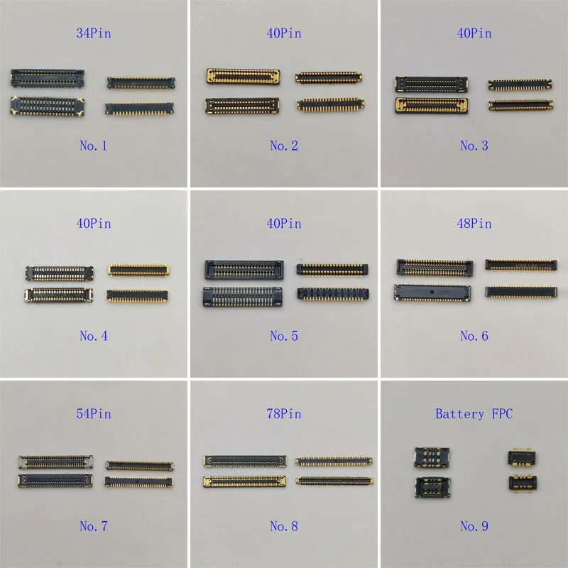 5 Sets LCD Display Screen USB Charging FPC Connector For Samsung A32 A42 A52 A72 A82 A12 A02 A22 A14 A34 A54 A13 A23 A33 A53 A73