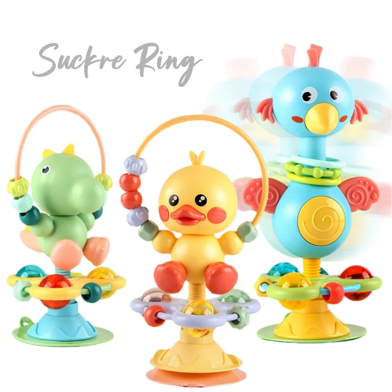 

Baby Animal Rattle Table and Chair Suction Table Rattle Interactive Comfort Gripping Toy for0-3Years Baby Early Education Music