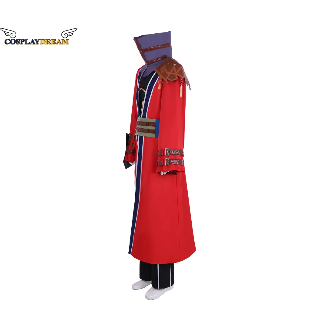 Final Fantasy X Auron Cosplay Costume Auron FF X Full Set Men Costume Auron Cosplay Red Outfit Halloween Party Custom Made