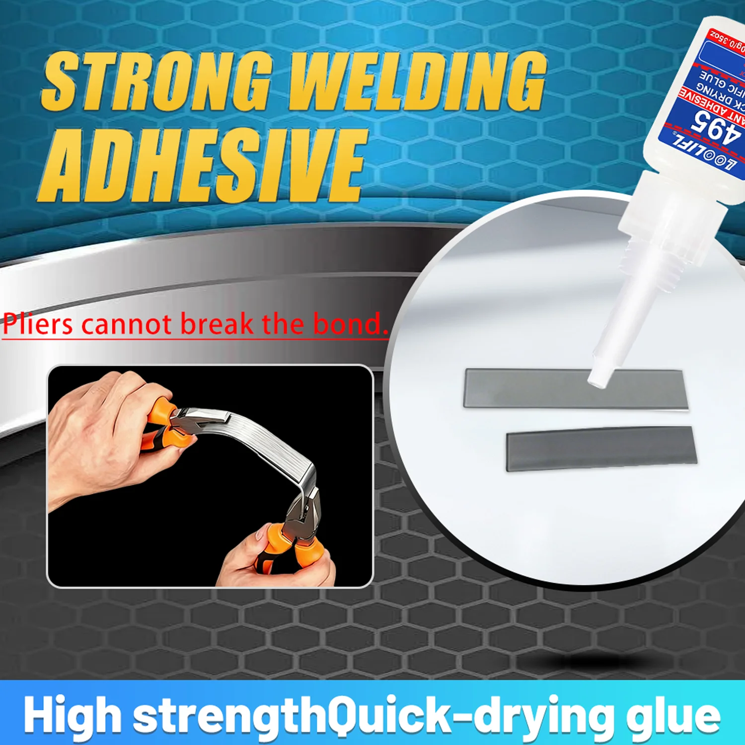 New 10G All Purpose Super Glue 495 Strong Bonding Quick Dry Instant Clear Adhesive For Plastic Metal Glass DIY Wood Repair Tool