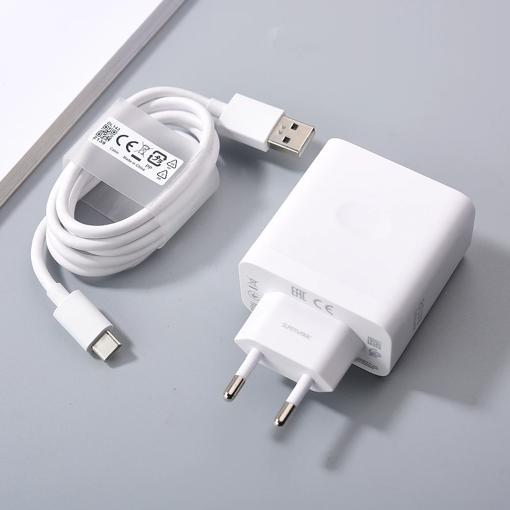 OPPO 80 ワット SuperVOOC 充電器 EU 急速充電電源アダプタ USB C