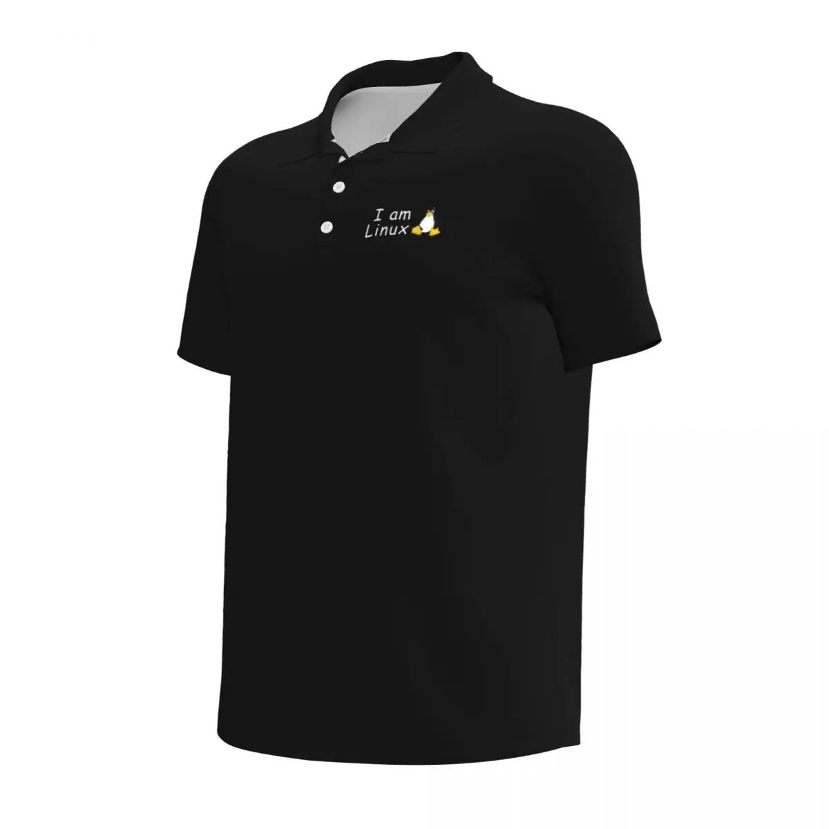 I Am Linux Polo Shirts for Men Casual Solid Color Mens Polos Brand Versatile Clothing