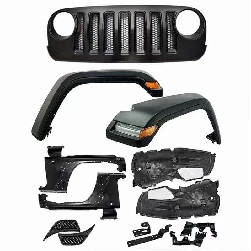 

VISHN JK Upgrade To JL Body Kits Grille Fender Flare Liner Accessories For Jeep Wrangler JK 07-17