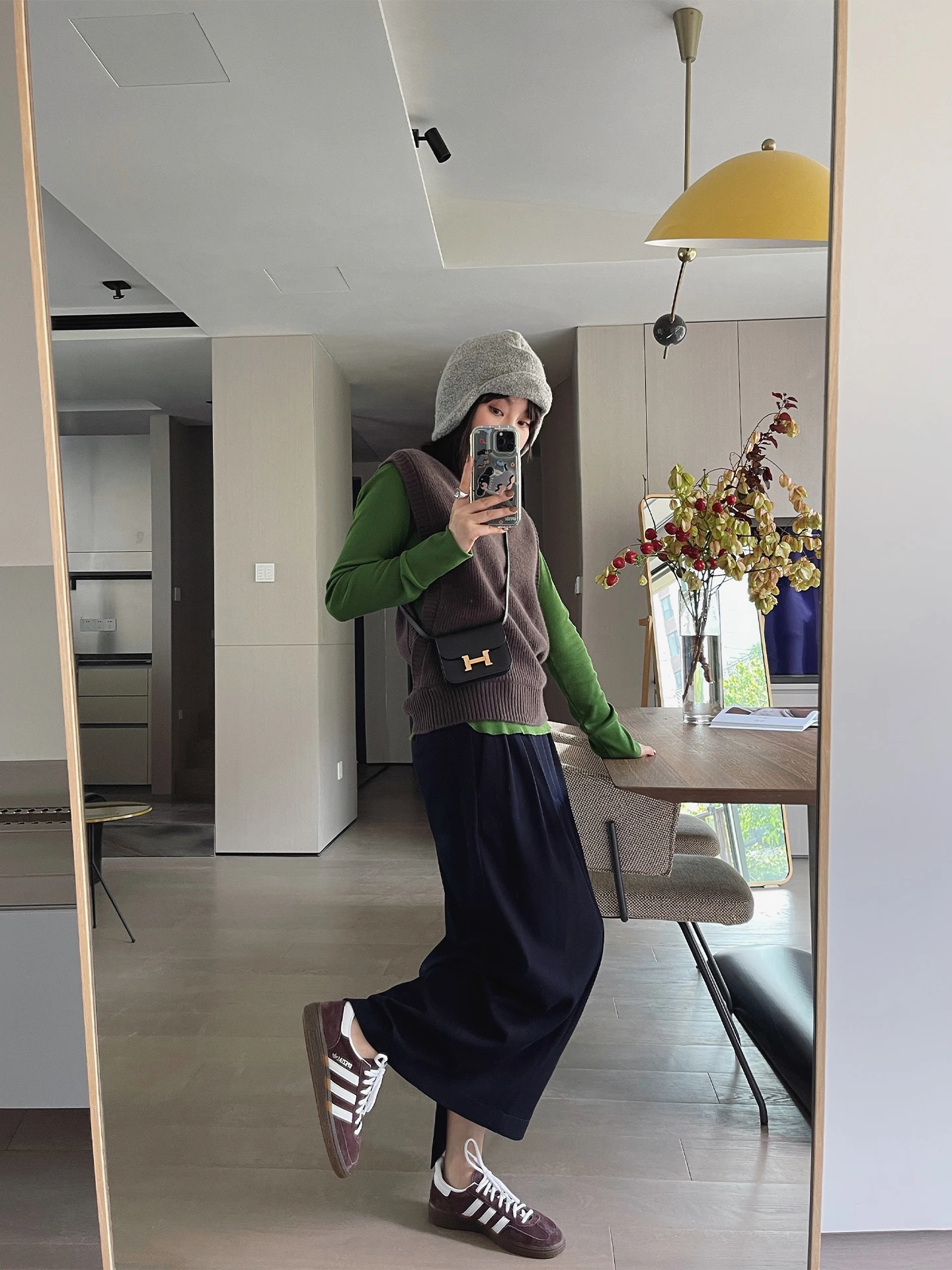 

Resurrection Sle Japanese Floral Workwear Skirt Split Wool Vest iWiNG Spring Match Absolutely Amazing Straight Cut Warmth H...