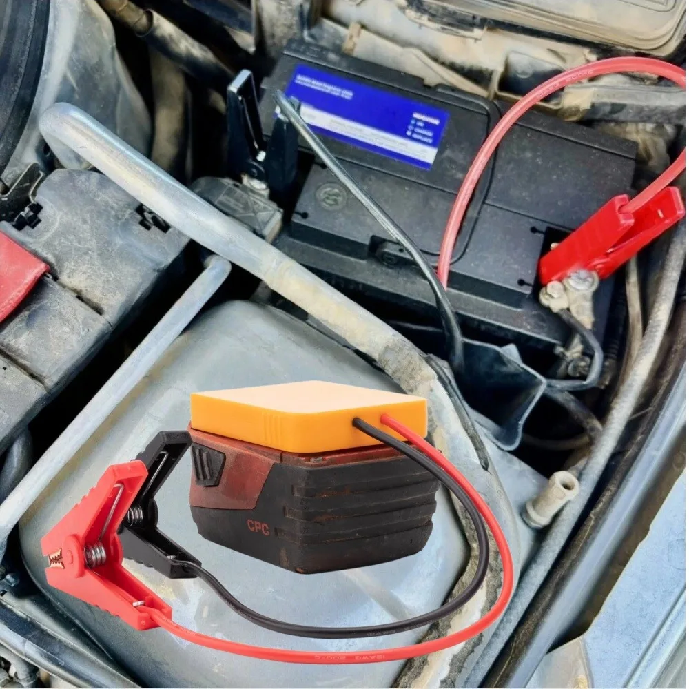 

Portable Jump Starter Cables Adapter for Hilti 22V B22 （B22-2.6,B22-4.0,B22-8.0) Battery with Jumper Clips for Car Jump Starting