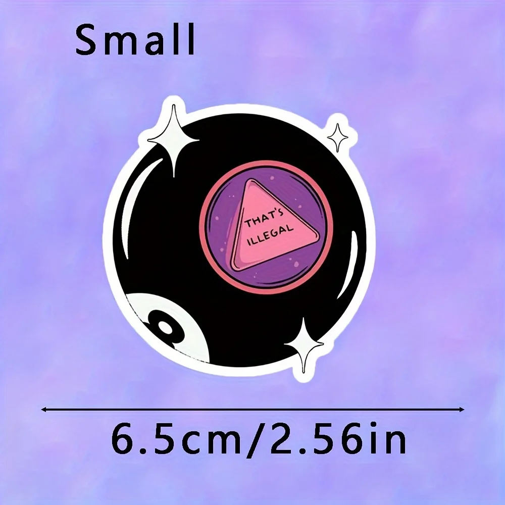 1개 멋진 'Illegal 8-Ball' 비닐 데칼 - 휴대폰 케이스/노트북/물병용 독특한 장식