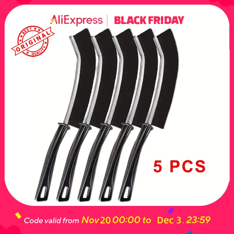 

5-Piece Hard-to-Reach Area Brush Set - Durable Bristles, Surface-Safe, Easy Grip for Kitchen/Bathroom cleaning products