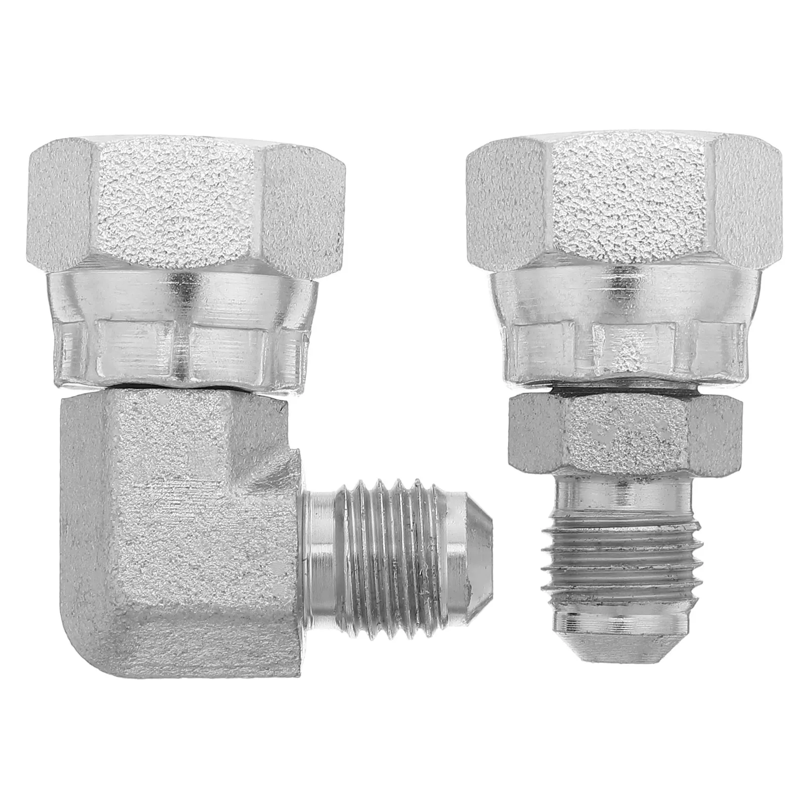 

2 Pcs Fuel Injector High Pressure Oil Pump Connector Steel Air Hose Quick Fittings