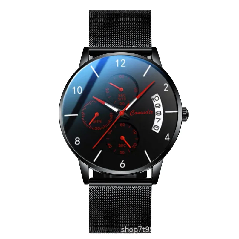 Ultra Thin Men's Quartz Watch Korean Version Student  Male Business Wristwatch Calendar Luminous Function Waterproof Performance