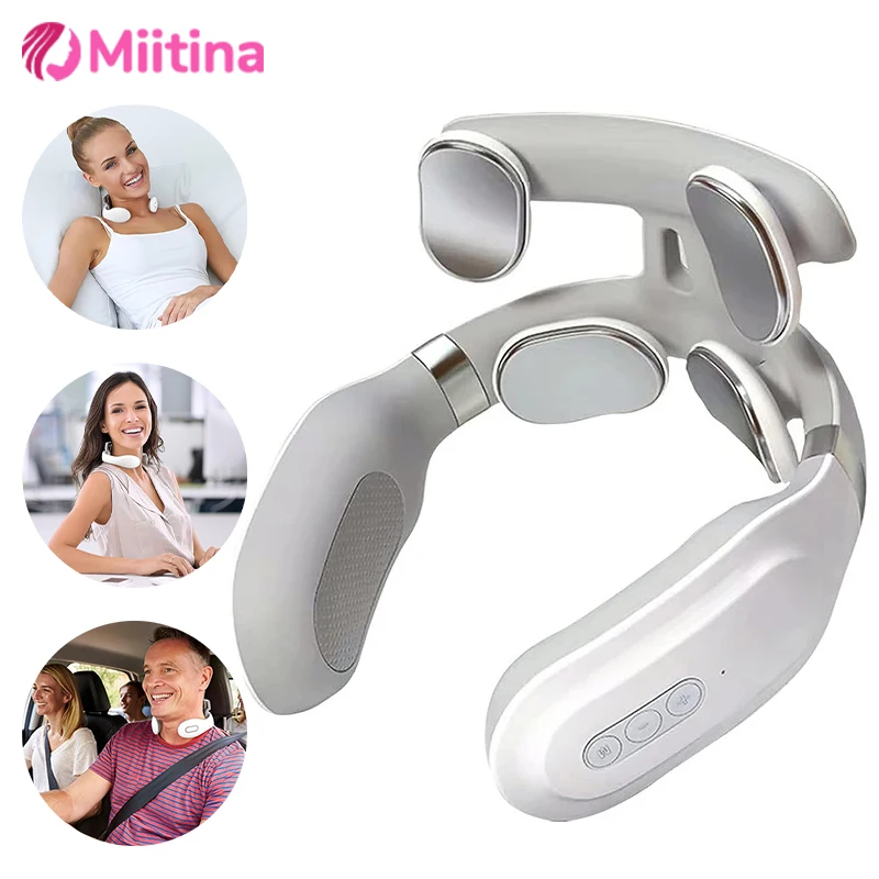 

Ems Neck Massage Intelligent Charging Heating Hot Pressing Magnetic Pulse Fashion Multi User Usage Portable Pulse Neck Care