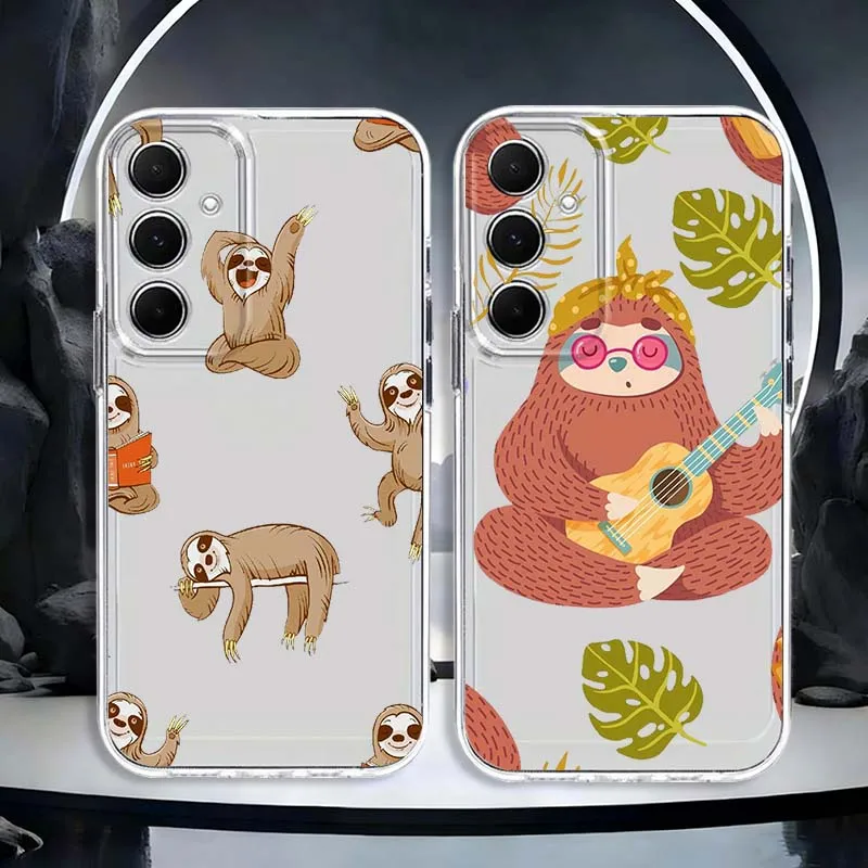 Cartoon Monkey Anime Illustration Case For Samsung Galaxy A73 A72 A71 A55 A54 A53 A52 A51 A33  A22 A15 A14 A05 TPU Transparent