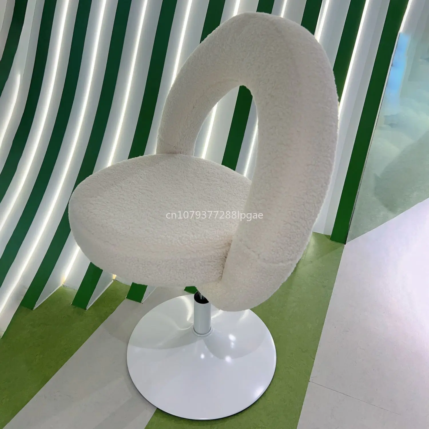 Cream Style Makeup Stool Minimalist Modern Lamb Velvet Manicure Home Bedroom Dresser Chair Furniture