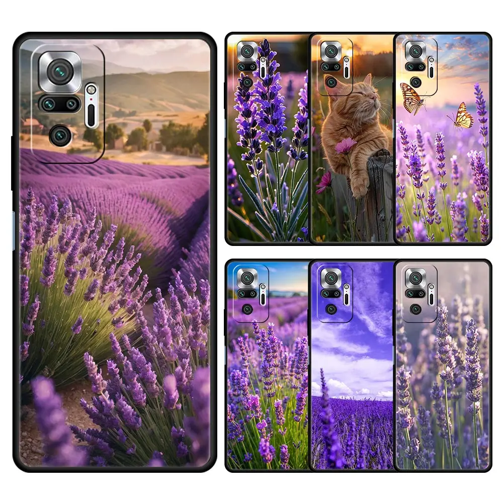 Simple lavender Purple flowers Phone Case For Xiaomi Redmi Note 14 13 12 5G 9S 9 10 11 Pro Plus 9T 14C 13C 12C 10C 9C 9A Cover