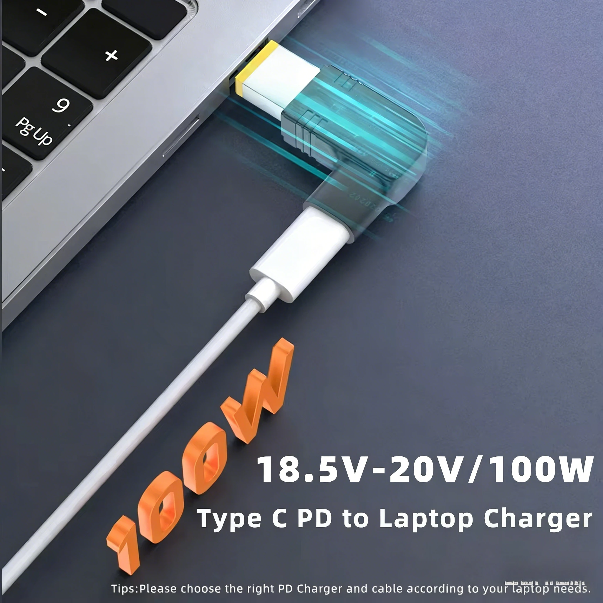​P​D 100W Type C to Universal Laptop Charger Converter for Asus Lenovo Hp Dell Acer Samsung USB C Fast Charger Adapter Connector