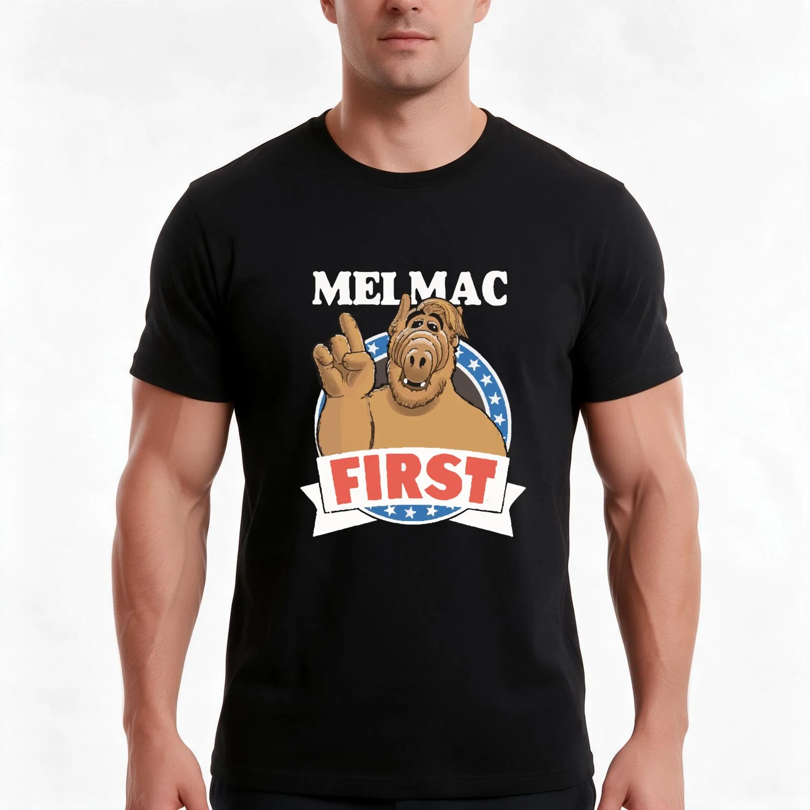 ALF - Melmac first T-Shirt Summer Casual Cotton Tee Oversized Streetwear Tops Vintage Graphic Print Loose Fit Short Sleeve