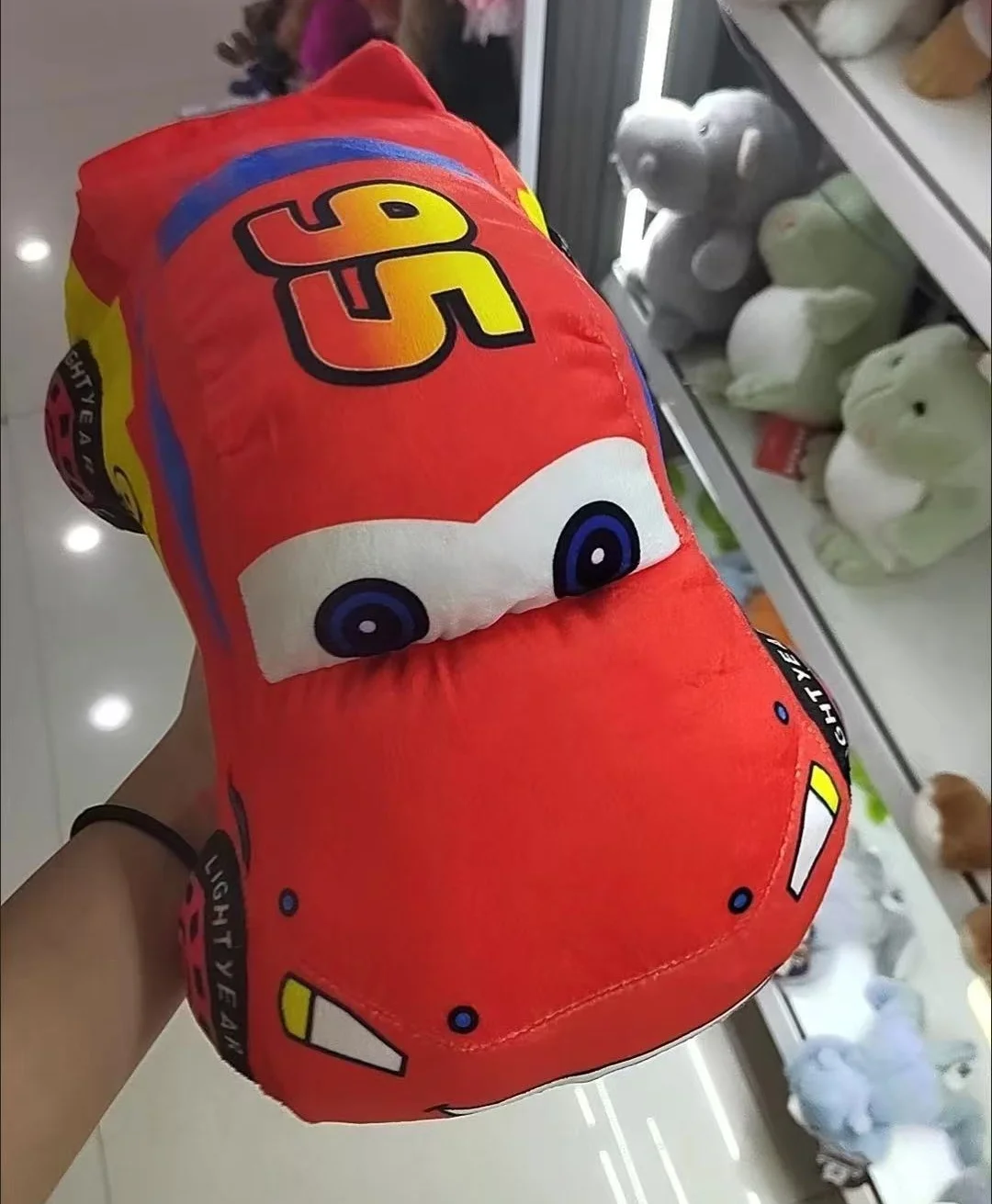 

45cm Pixar Cars Lightning Mcqueen Stuffed Plush Toys Creative Car doll model Sofa Pillow House Decoration kids Christmas Gift