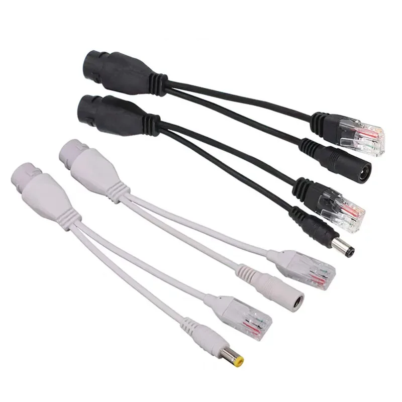 1PCS Passive POE Injector Splitter Cable 12-48V Power Over Ethernet Adapter Power Supply Module For IP Security Camera