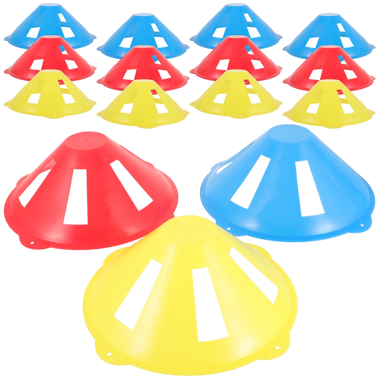 

15pcs Windproof Logo Cones Bright Colors Portable Soccer Cones Football Sports Durable Kids Supplies