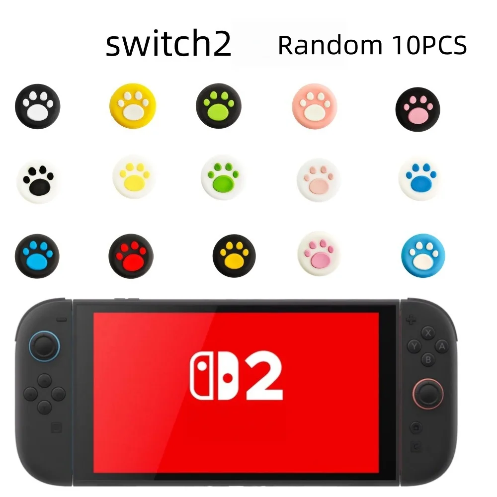 Switch2 Handheld Joystick Cap Cartoon Cat Paw Joystick Cover, Joycon Button Ns2 Handheld Silicone, Durable and Comfortable Desig