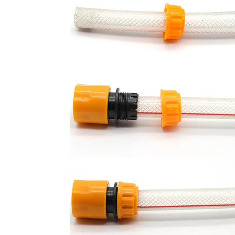 Conector rápido de manguera de jardín, 2 piezas, 1/2 pulgadas, junta de conexión rápida, acoplador de reparación, adaptador de riego de jardín