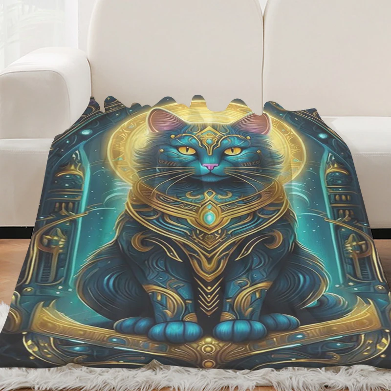 

Fluffy Soft Blankets H-Cats Knee Blanket Sofa Winter Microfiber Bedding King Size Blanket Warm Bed Fleece Camping Custom Nap