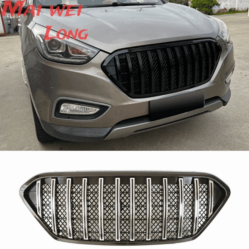 

2014-2016 Suitable for Hyundai IX35 grille high-gloss black front bumper modified accessories front face decoration